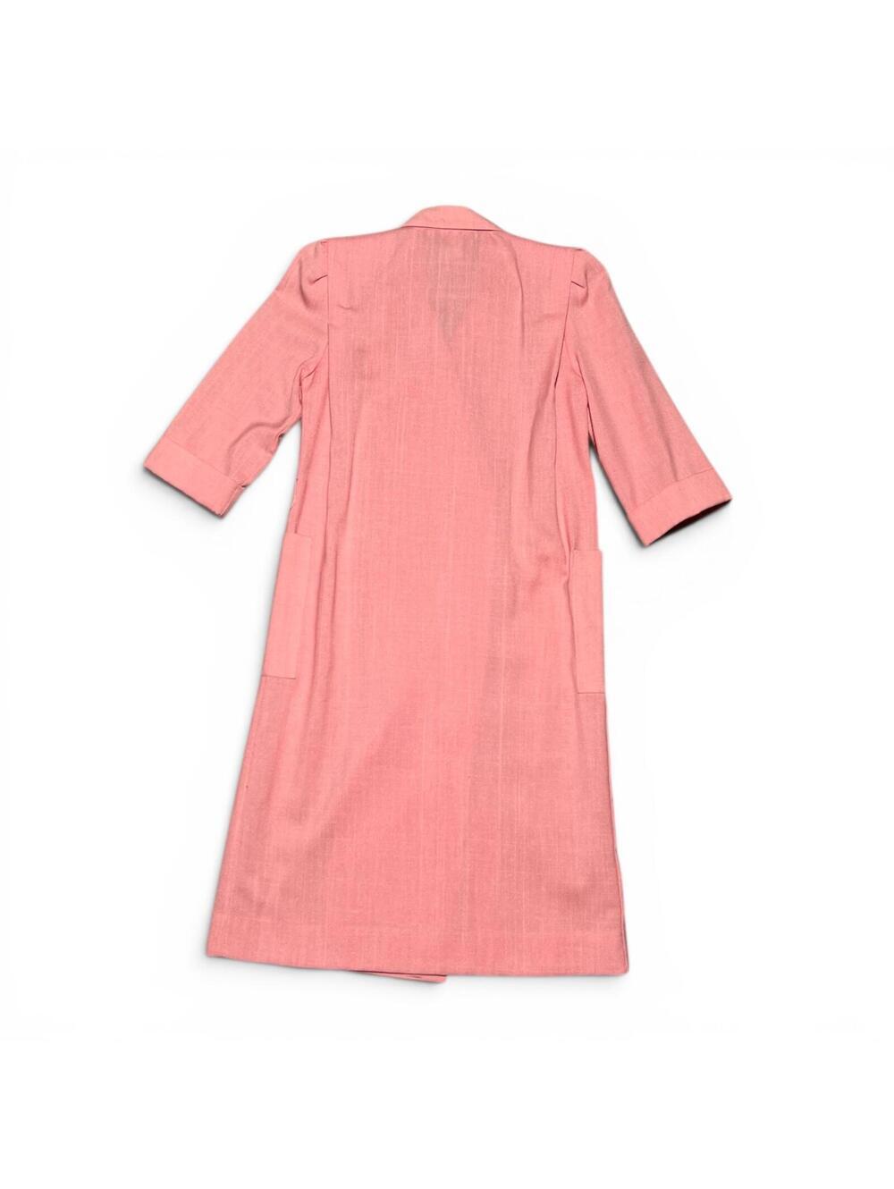 Vintage Leslie Fay Pink Double-Breasted Dress Size 6 - Picture 2 of 4
